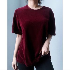 PICADILLY • Vintage red velvet top